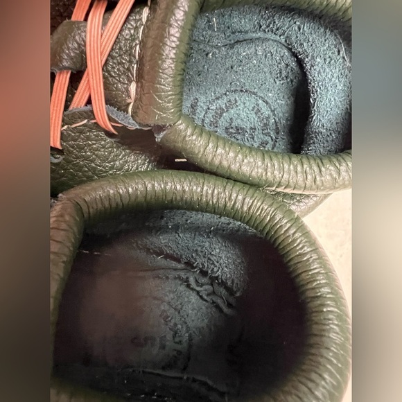 New in Box Freshly Picked Forest Green Oxford Toddler Leather Moccasins - Picture 3 of 9